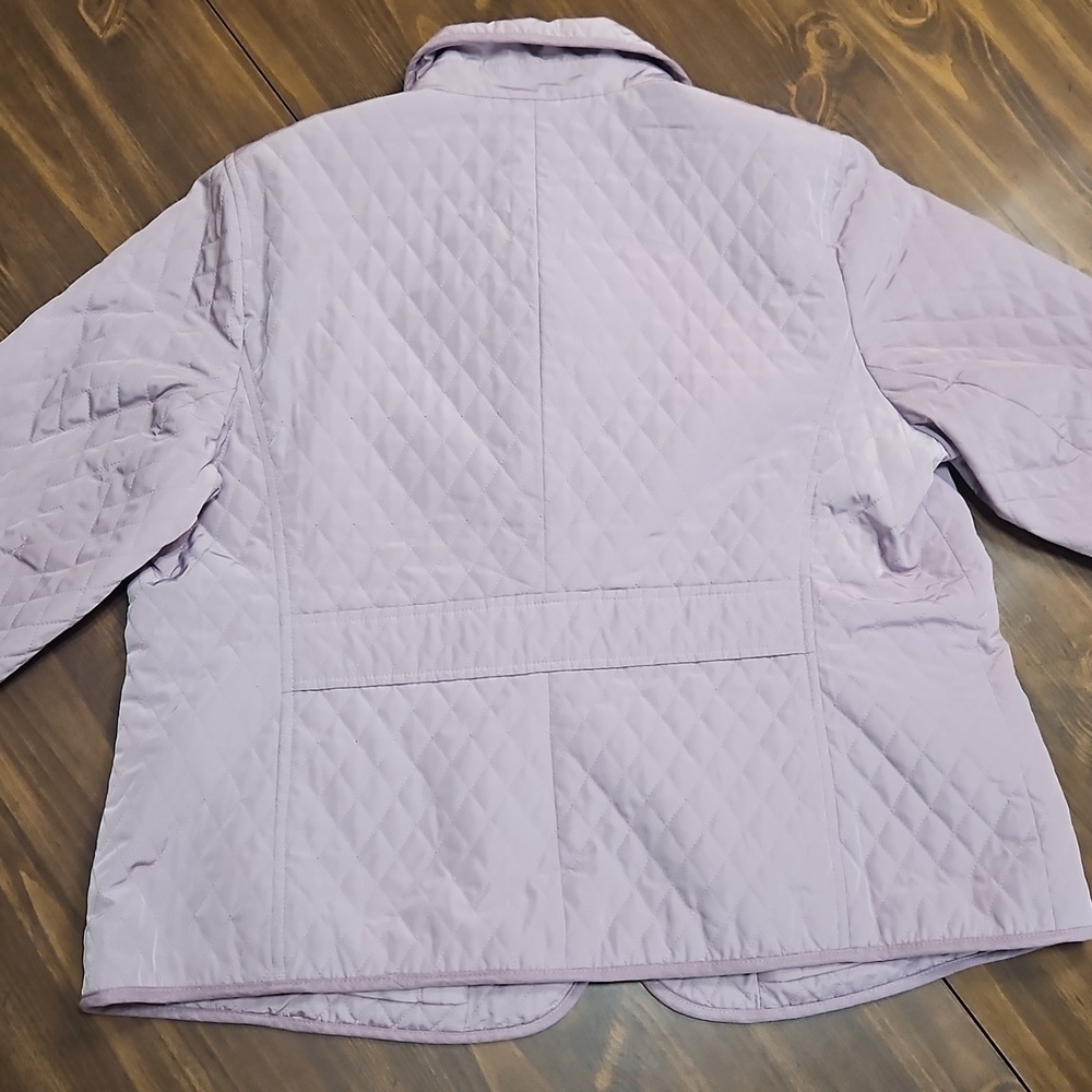 Talbots Lavender Quilted Puffer Jacket - Picture 3 of 8
